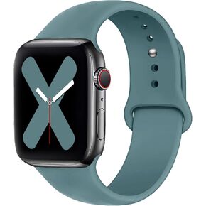 Saucyi Compatible with Apple Watch Band 41mm 40mm 38mm 49mm 45mm 44mm 42mm,Soft Silicone Sport Band Replacement Strap with Classic Clasp for iWatch Series 8 7 6 5 4 3 2 1 SE in Kuwait