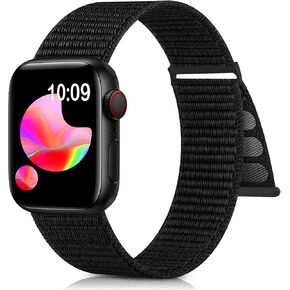 أربطة رياضية من النايلون لساعة Apple مقاس 38 مم 40 مم 41 مم 42 مم 44 مم 45 مم، رمال وردية قابلة للتعديل وقابلة للتمدد ومطاطة مضفرة بديلة لسلسلة iWatch 8 7 6 SE 5 4 3 2 1 للنساء/الرجال