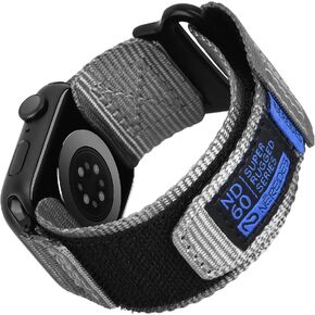 Nereides Rugged Nylon Band Compatible with Apple Watch Ultra 3/2/1 (49mm), Series 11/10/9/8/7/6/5/4 & SE3/SE2/SE (46mm 45mm 44mm), Tactical Sports Strap for Men (L, Black) in Saudi Arabia