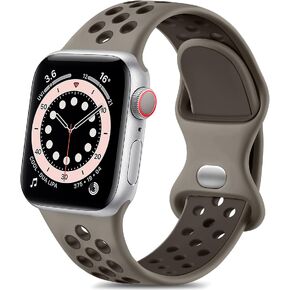 Lerobo Sport Band for Apple Watch Bands 44mm 45mm 46mm 42mm 49mm Men Women | Soft Silicone, Breathable Waterproof Strap for iWatch Series 11 10 9 8 7 6 5 4 Ultra SE 3 2 1, Gym Workout Wrist Band, Black in Saudi Arabia