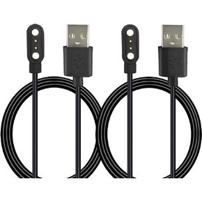 سلك شاحن مغناطيسي للساعة الذكية [قطعتان]، كابل شحن سريع USB بدبوسين بطول 3.3 قدم يناسب ياماي SW021/023 ياماي/ويلفول/ليتسفيت ID205L ID205U ID205S in Kuwait
