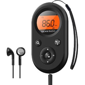 UMUTOO Personal Pocket Radio AM/FM Portable, Rechargeable Transistor Walkman Radio with Best Reception, Long Battery Life, Stereo Headphones, Sleep Timer, Backlit