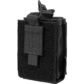 حافظة راديو OneTigris لـ BaoFeng UV-5R BF-F8HP حقيبة من النايلون MOLLE لجهاز Walkie Talkie Rifle Mag (أسود)