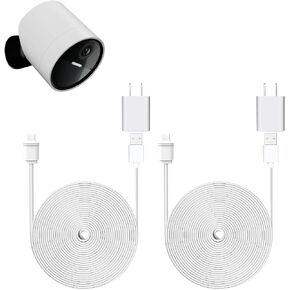 25ft/7.6m Weatherproof Outdoor Charging Micro-USB Head Cable for SimpliSafe Outdoor Security Camera Only (2) in Kuwait