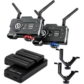 نظام نقل الفيديو اللاسلكي Holland Mars 400S PRO SDI/HDMI مع دعامة أحذية Koah الثلاثية، وبطارية Koah 2 قابلة لإعادة الشحن 3350 مللي أمبير في الساعة وحزمة شاحن USB C مزدوج (4 عناصر) in Kuwait