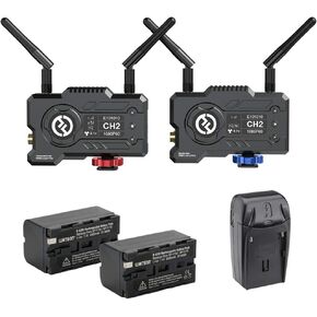 حزمة نظام نقل الفيديو اللاسلكي Hollyland Mars 400S PRO SDI/HDMI مع حزمة بطارية ليثيوم أيون 2x وشاحن تيار متردد/تيار مستمر in Kuwait