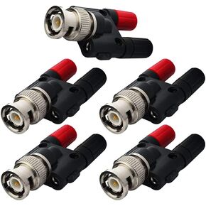 BNC to Banana Plug,BNC Male to Dual 4mm Banana Female Binding Post 2 Pack in Saudi Arabia