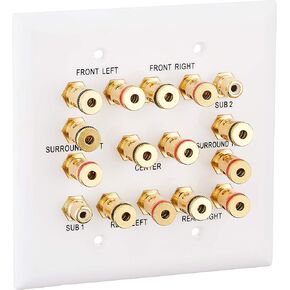 Monoprice 3-Gang 8.2 Surround Sound Distribution Wall Plate in Kuwait