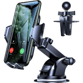 VICSEED Cell Phone Holder Car [66 Lbs Powerful Suction Cup][Thick Cases & Big Phones Friendly] Universal Car Phone Holder Mount Dashboard Windshield Air Vent Phone Mount for Car for iPhone 14/13/12 in Saudi Arabia