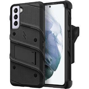 ZIZO Bolt Bundle for Galaxy S21 FE Case with Screen Protector Kickstand Holster Lanyard - Black in Saudi Arabia