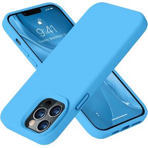 Vooii Compatible with iPhone 12/12 Pro Case, [Upgraded Liquid Silicone] [Soft Anti-Scratch Microfiber Lining] [Camera Protective] Full Body Protective Phone Case for iPhone 12/12 Pro - Blue