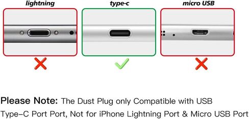 10X USB C Anti Dust Plug, USB Type C Dustproof Cover Protector Port Cover with Easy-Grip Tab Lanyard for iPhone 17/17 Pro/17 Pro Max/16 15 Pro Max, Samsung Galaxy S26 S25 S24 S23 S22,All USB C Devices in Kuwait