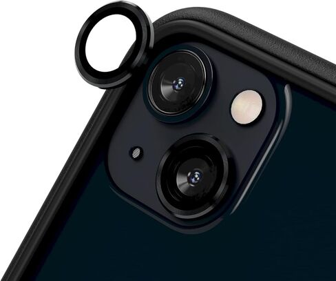 RhinoShield Camera Lens Protector Compatible with [iPhone 13/13 mini] | Impact Protection - High Clarity and Scratch/Fingerprint Resistant 9H Tempered Glass with Aluminum Trim - Red in Saudi Arabia