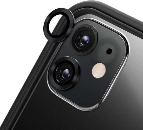 RhinoShield Camera Lens Protector Compatible with [iPhone 13/13 mini] | Impact Protection - High Clarity and Scratch/Fingerprint Resistant 9H Tempered Glass with Aluminum Trim - Red in Saudi Arabia