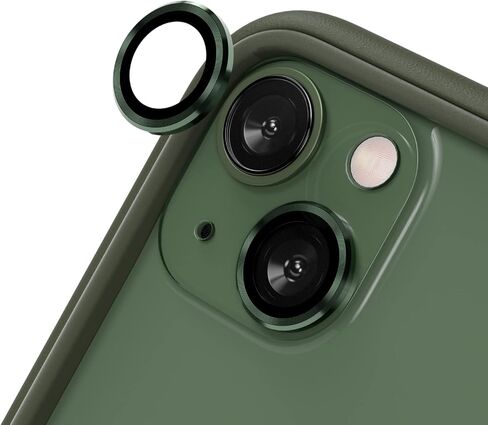 RhinoShield Camera Lens Protector Compatible with [iPhone 13/13 mini] | Impact Protection - High Clarity and Scratch/Fingerprint Resistant 9H Tempered Glass with Aluminum Trim - Red in Saudi Arabia