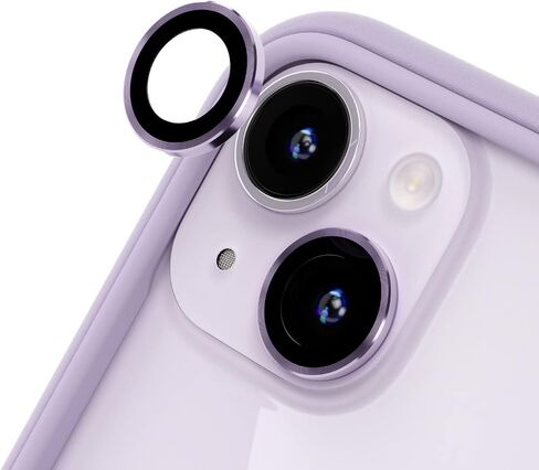 RhinoShield Camera Lens Protector Compatible with [iPhone 13/13 mini] | Impact Protection - High Clarity and Scratch/Fingerprint Resistant 9H Tempered Glass with Aluminum Trim - Red in Saudi Arabia