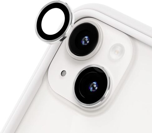 RhinoShield Camera Lens Protector Compatible with [iPhone 13/13 mini] | Impact Protection - High Clarity and Scratch/Fingerprint Resistant 9H Tempered Glass with Aluminum Trim - Red in Saudi Arabia