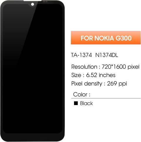 AGCUT Screen Replacement For Nokia G300 5G TA-1374 N1374DL 6.52" LCD Display Touch Digitizer Replacement Part in Saudi Arabia