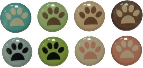 ملون لطيف الكلب كيتي القط الكفوف 8 قطع ملصقات زر المنزل لفون 5 4/4s 3GS 3G، آي باد 2، آي باد ميني، آي بود تاتش من ريد روك in Kuwait