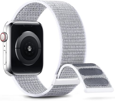 سوار رياضي من النايلون متوافق مع سوار ساعة Apple مقاس 38 مم 40 مم 41 مم 42 مم 44 مم 45 مم، حزام مضفر قابل للتعديل ومسامي للنساء والرجال متوافق مع سلسلة iWatch 8/7/6/5/4/3 SE (في انتظار الحصول على براءة اختراع) in Kuwait