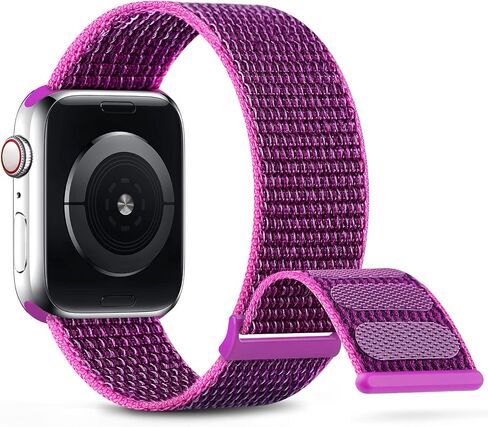 سوار رياضي من النايلون متوافق مع سوار ساعة Apple مقاس 38 مم 40 مم 41 مم 42 مم 44 مم 45 مم، حزام مضفر قابل للتعديل ومسامي للنساء والرجال متوافق مع سلسلة iWatch 8/7/6/5/4/3 SE (في انتظار الحصول على براءة اختراع) in Kuwait