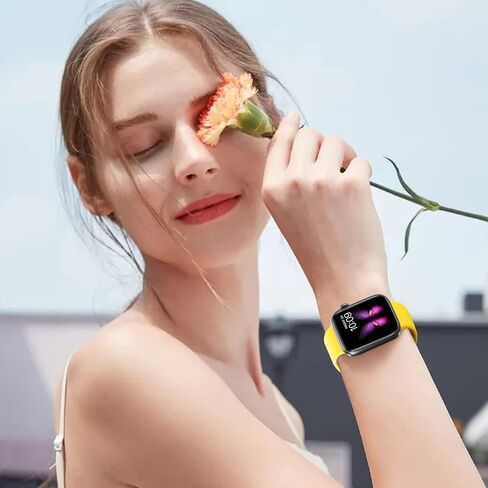 Sport Bands Compatible with Apple Watch Ultra 3/2/1 49mm, Series 11/10 46/42mm, 9/8/7 45/41mm, SE 6/5/4 44/40mm, 3/2/1 42/38mm S/M M/L for Women Men Silicone iWatch Band in Kuwait