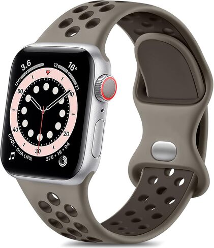 Lerobo Sport Band for Apple Watch Bands 44mm 45mm 46mm 42mm 49mm Men Women | Soft Silicone, Breathable Waterproof Strap for iWatch Series 11 10 9 8 7 6 5 4 Ultra SE 3 2 1, Gym Workout Wrist Band, Black in Kuwait