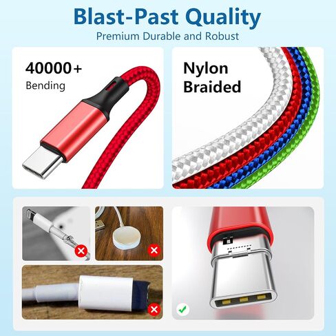 𝐔𝐩𝐠𝐫𝐚𝐝𝐞𝐝 Multi Charging Cable Replacement for Apple Watch/Phone Magnetic iWatch Charger Nylon Braided USB C/Lighting/Micro Port Compatible with iWatch Series 8-1/Phone/Galaxy and Android-4FT in Kuwait