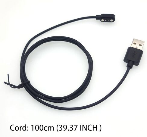 سلك شاحن مغناطيسي للساعة الذكية [قطعتان]، كابل شحن سريع USB بدبوسين بطول 3.3 قدم يناسب ياماي SW021/023 ياماي/ويلفول/ليتسفيت ID205L ID205U ID205S in Kuwait