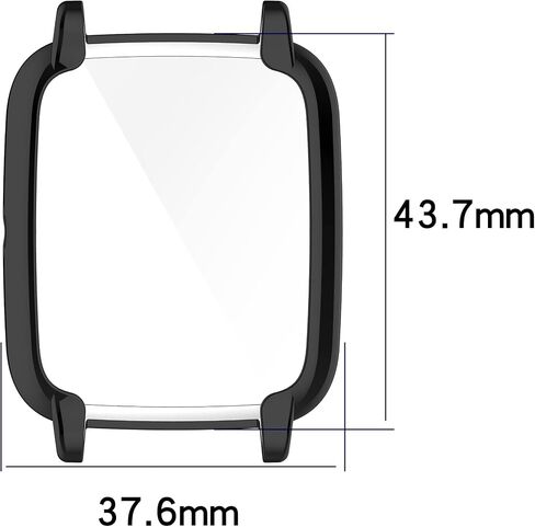 Protective Case Compatible with Fitpolo/Yamay/Lintelek/Willful/Letscom/Veryfitpro/Lifebee/HAFURY ID205L IP68 1.3" touch screen Smartwatch TPU Case Cover Soft Protector Bumper (3 Blacks) in Saudi Arabia