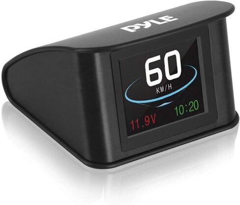 Pyle Universal Vehicle Smart HUD Display - 2.6" Digital Mini Car Dashboard Heads Up Windshield Speedometer Projector System w/ GPS Navigation Compass, Displays Speed, Distance, Time and More - PHUD19 in Saudi Arabia