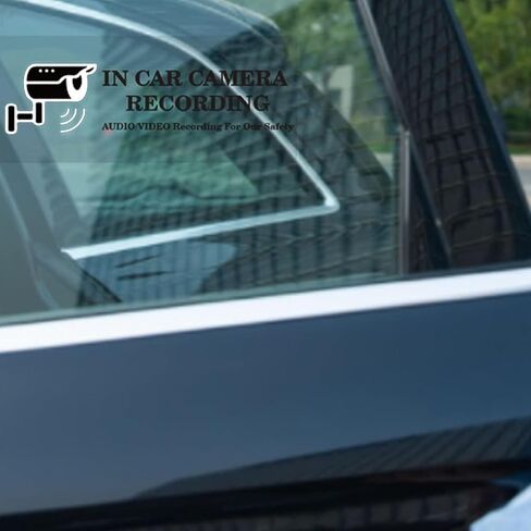 in Car Camera Recording Sticker- Transparent Stickers 3×7 Inch Back Self-Adhesive Security Warning Sign Removable for Car Vehicle 10 Pack in Saudi Arabia