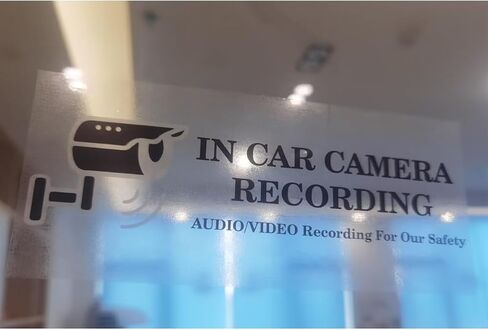 in Car Camera Recording Sticker- Transparent Stickers 3×7 Inch Back Self-Adhesive Security Warning Sign Removable for Car Vehicle 10 Pack in Saudi Arabia
