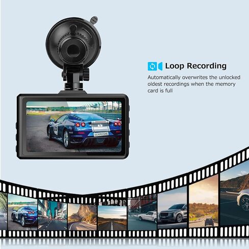 Dash Cam Front and Rear, SPADE Dual Dash Camera 1080P with 32G SD Card, Waterproof Backup Camera, DVR Car Dashboard Camera 1296P with Night Vision WDR G-Sensor Parking Monitor Loop Recording in Saudi Arabia