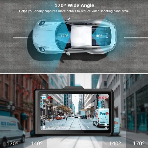 Dash Cam Front and Rear, SPADE Dual Dash Camera 1080P with 32G SD Card, Waterproof Backup Camera, DVR Car Dashboard Camera 1296P with Night Vision WDR G-Sensor Parking Monitor Loop Recording in Saudi Arabia