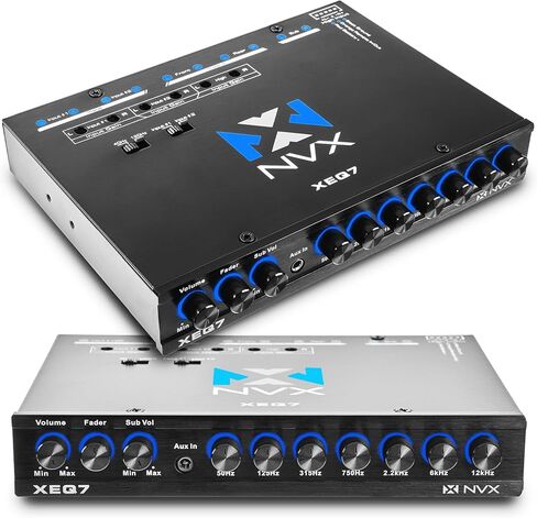 NVX XEQ7 - Graphic Equalizer 7-Band Graphic Equalizer with Front 3.5mm Auxiliary Input in Saudi Arabia