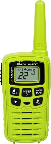 Midland T10 X-Talker FRS Walkie Talkie, Black, 2 Pack | License Free, Up to 20 Mile Radius, 22 Channels, 38 Privacy Codes, Weather Alerts and Water Resistant in Kuwait