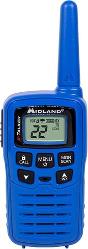 Midland T10 X-Talker FRS Walkie Talkie, Black, 2 Pack | License Free, Up to 20 Mile Radius, 22 Channels, 38 Privacy Codes, Weather Alerts and Water Resistant in Kuwait