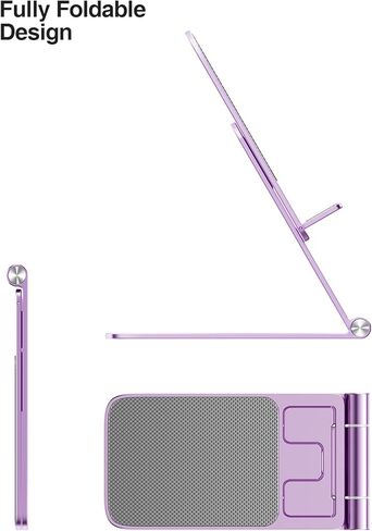 MEISO Foldable Aluminum Desktop Phone Stand, Portable Phone Stand, Adjustable Height Phone Holder, Cellphone Cradle Compatible with iPhone Pro/Max/Mini, Samsung Galaxy, Pixel Smartphone in Kuwait