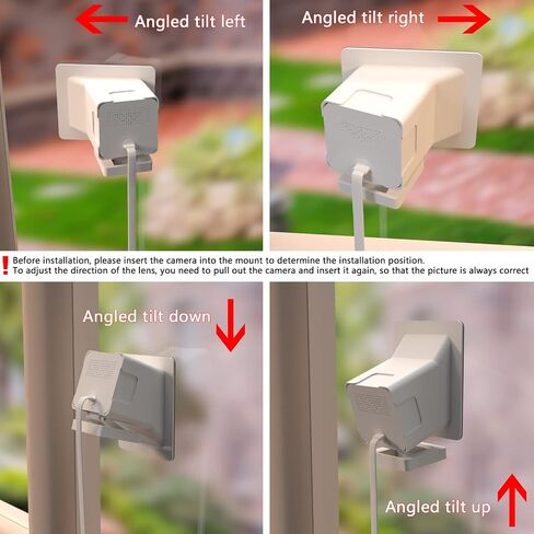 Angled Window Mount Compatible with Wyze Cam v4 Cam V3, 20 Degrees Tilt ( Up/Down/Left/Right ), Through Window Use Cam v3 v4 , Turn Wyze Camera into a Window Camera for Outdoor Monitoring | 20 Degrees Tilt Wyze V4 Window Mount for Indoor/Outdoor Monitorin in Saudi Arabia