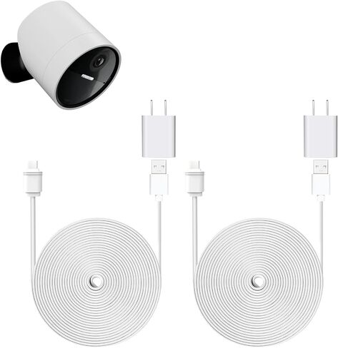 25ft/7.6m Weatherproof Outdoor Charging Micro-USB Head Cable for SimpliSafe Outdoor Security Camera Only (2) in Saudi Arabia