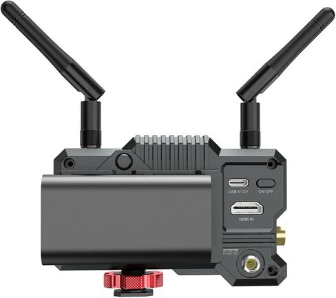 نظام نقل الفيديو اللاسلكي Holland Mars 400S PRO SDI/HDMI مع دعامة أحذية Koah الثلاثية، وبطارية Koah 2 قابلة لإعادة الشحن 3350 مللي أمبير في الساعة وحزمة شاحن USB C مزدوج (4 عناصر) in Kuwait