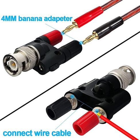 BNC to Banana Plug,BNC Male to Dual 4mm Banana Female Binding Post 2 Pack in Kuwait