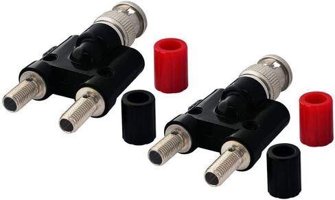 BNC to Banana Plug,BNC Male to Dual 4mm Banana Female Binding Post 2 Pack in Kuwait