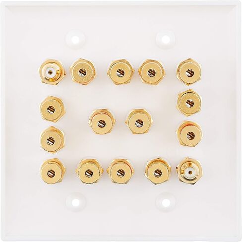 Monoprice 3-Gang 8.2 Surround Sound Distribution Wall Plate in Kuwait