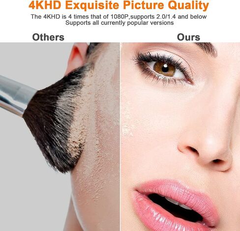 4K HDMI Cable 4 Feet/2 Pack,High Speed 18Gbps Braided HDMI 2.0 Cable Cord,4K@60Hz,2K,1080P,ARC HDR HDCP 3D,Sturdy&Flexible&Untangled&Supreme Texture,Compatible Monitor UHD TV PC PS5 Xbox+5 Ties in Kuwait