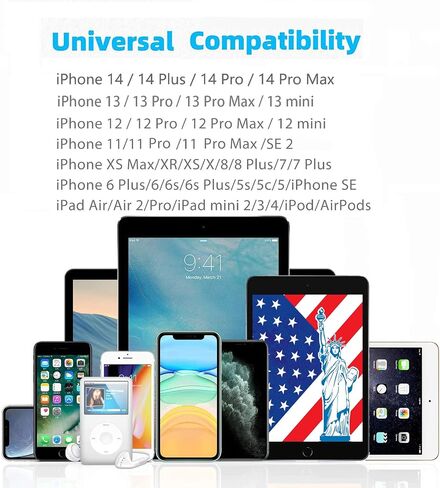 كابل صوت Wahbite Lightning إلى 3.5 ملم متوافق مع iPhone 13/12/11/XR/XS/X/8/7/6 Plus/SE 2، iPad in Kuwait
