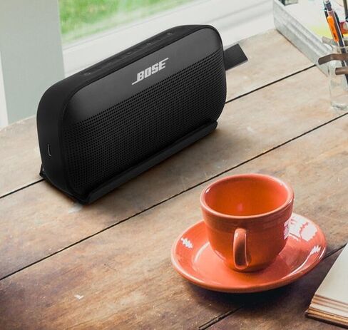 Coyktonty حامل مكبر الصوت حامل لـ Bose SoundLink Flex المثبت الشفاف حامل عرض أكريليك رف عرض يدعم دعامة المهد in Kuwait