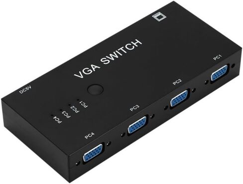 محول فيديو Suckoo 4 اتجاهات VGA 4 في 1 خارج 1 في 4 خارج ثنائي الاتجاه قابل للتحويل HD فيديو شارر عرض النطاق الترددي 500 ميجا هرتز مضيف الكمبيوتر خارجي VGA شاشة تلفزيون جهاز عرض محدد صندوق التبديل 1920@1080P in Saudi Arabia