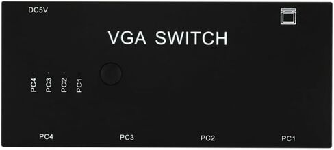 محول فيديو Suckoo 4 اتجاهات VGA 4 في 1 خارج 1 في 4 خارج ثنائي الاتجاه قابل للتحويل HD فيديو شارر عرض النطاق الترددي 500 ميجا هرتز مضيف الكمبيوتر خارجي VGA شاشة تلفزيون جهاز عرض محدد صندوق التبديل 1920@1080P in Saudi Arabia
